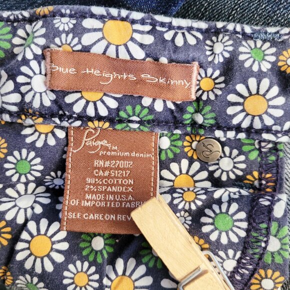 Paige Jeans Size 28 Blue Heights Skinny Dark Wash Distressed Stretch - Picture 10 of 10